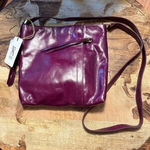 HOBO Rich Purple Leather Crossbody Bag